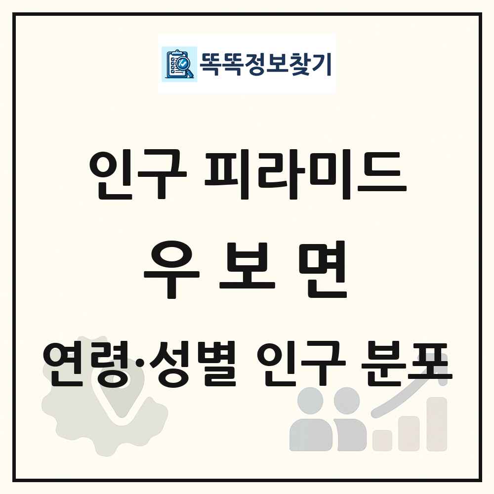 우보면 인구 피라미드 링크 그림
